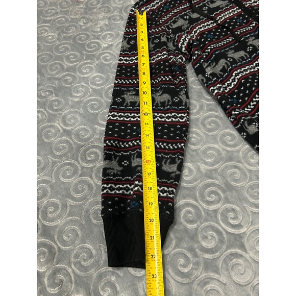 Half Moon Womens Size L‎ Black Red Novelty Hooded One Piece Pajama Jumpsuit - Picture 4 of 5